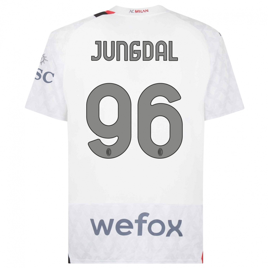 Niño Fútbol Camiseta Andreas Jungdal #96 Blanco 2ª Equipación 2023/24 México