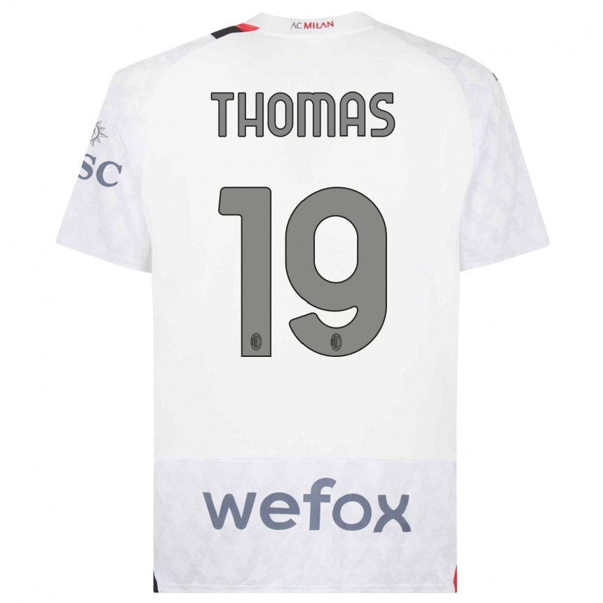 Niño Fútbol Camiseta Lindsey Thomas #19 Blanco 2ª Equipación 2023/24 México