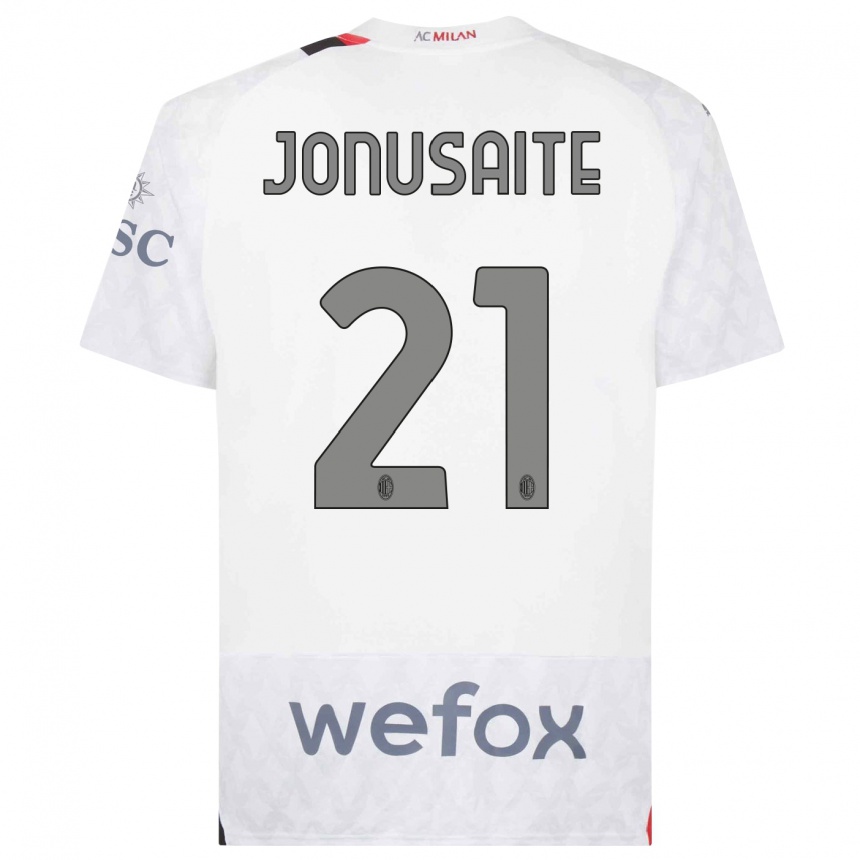 Niño Fútbol Camiseta Rimante Jonusaite #21 Blanco 2ª Equipación 2023/24 México