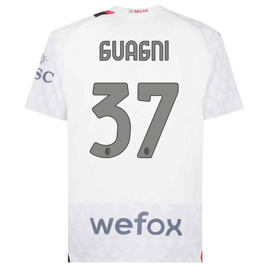 Niño Fútbol Camiseta Alia Guagni #37 Blanco 2ª Equipación 2023/24 México