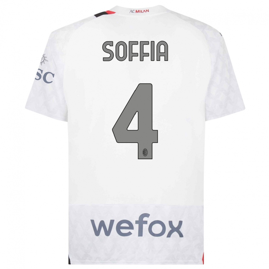 Niño Fútbol Camiseta Angelica Soffia #4 Blanco 2ª Equipación 2023/24 México