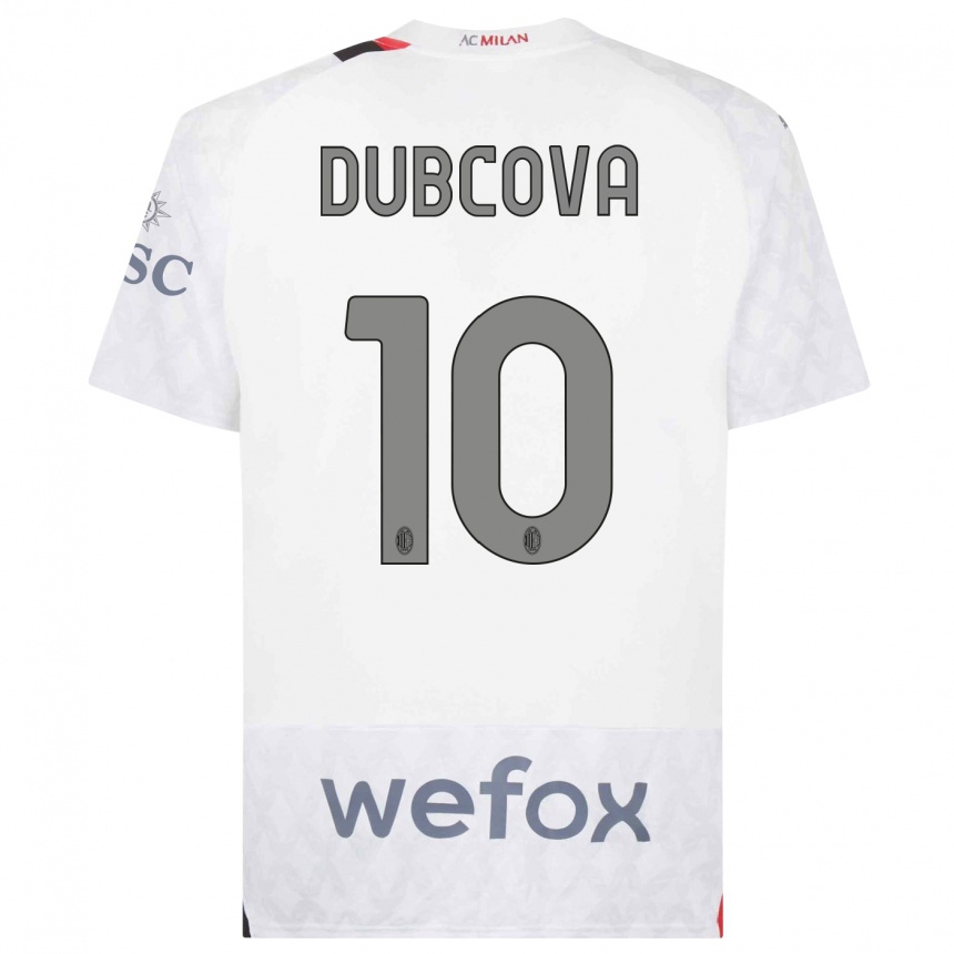 Niño Fútbol Camiseta Kamila Dubcova #10 Blanco 2ª Equipación 2023/24 México