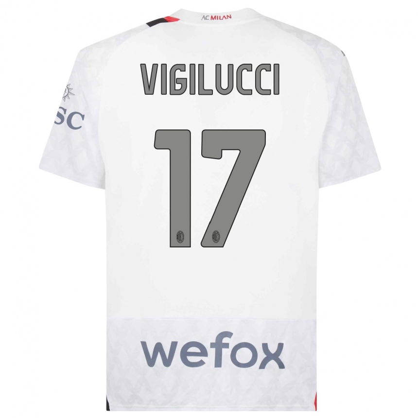 Niño Fútbol Camiseta Valery Vigilucci #17 Blanco 2ª Equipación 2023/24 México