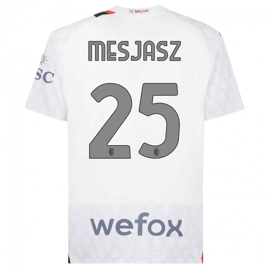 Niño Fútbol Camiseta Malgorzata Mesjasz #25 Blanco 2ª Equipación 2023/24 México