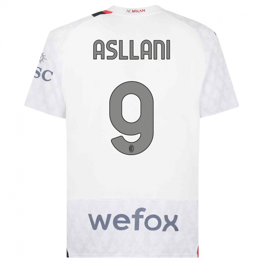 Niño Fútbol Camiseta Kosovare Asllani #9 Blanco 2ª Equipación 2023/24 México