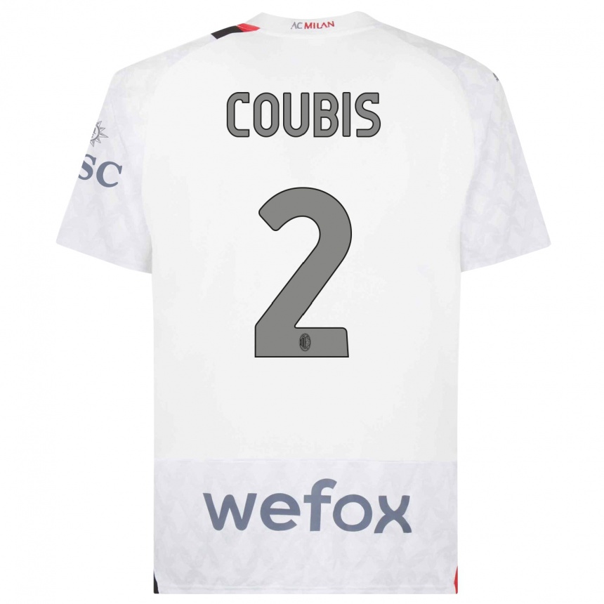 Niño Fútbol Camiseta Andrei Coubis #2 Blanco 2ª Equipación 2023/24 México