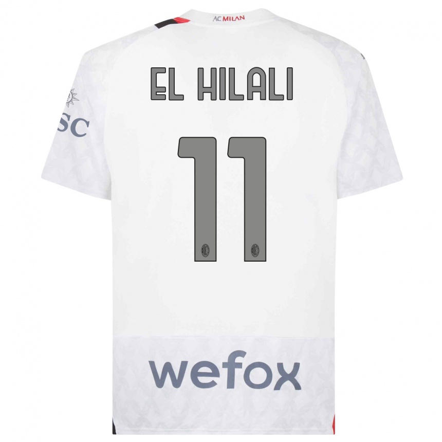 Niño Fútbol Camiseta Youns El Hilali #11 Blanco 2ª Equipación 2023/24 México