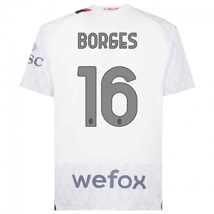 Niño Fútbol Camiseta Lenny Borges #16 Blanco 2ª Equipación 2023/24 México