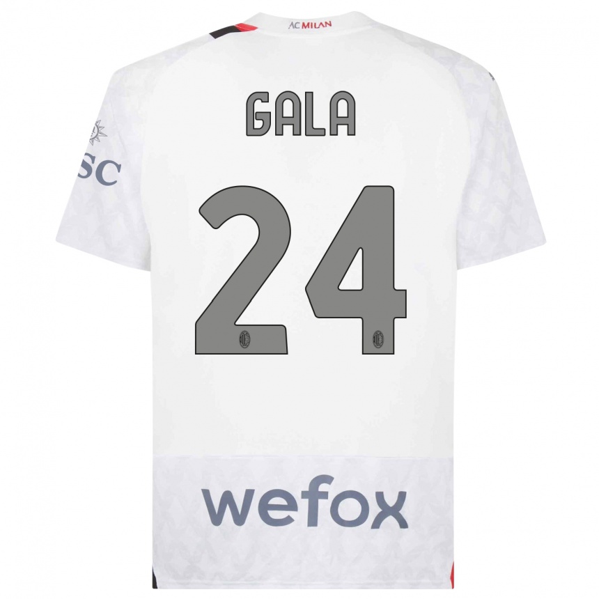 Niño Fútbol Camiseta Antonio Gala #24 Blanco 2ª Equipación 2023/24 México