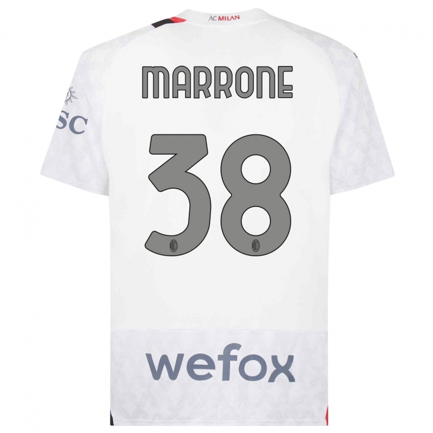 Niño Fútbol Camiseta Federico Marrone #38 Blanco 2ª Equipación 2023/24 México