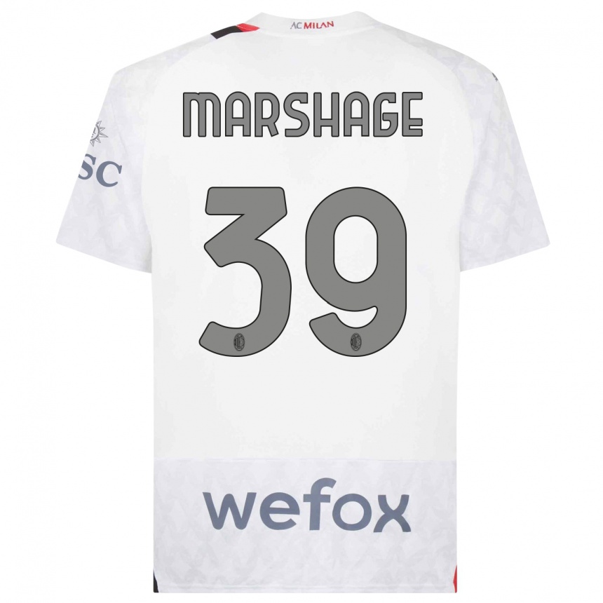 Niño Fútbol Camiseta Wilgot Marshage #39 Blanco 2ª Equipación 2023/24 México