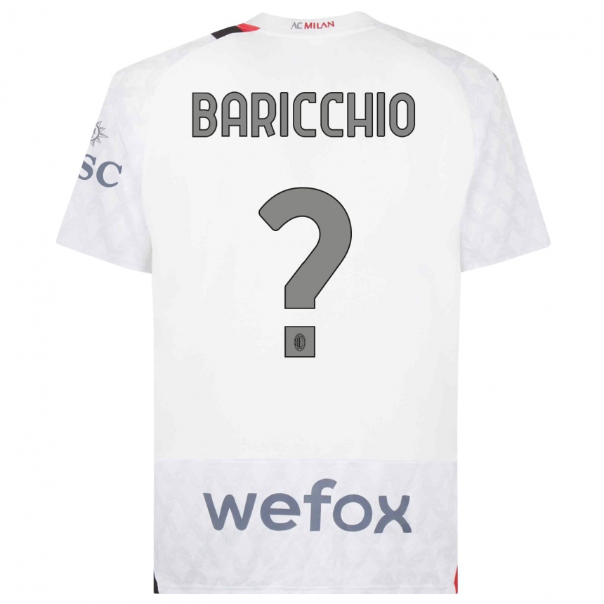 Niño Fútbol Camiseta Luca Baricchio #0 Blanco 2ª Equipación 2023/24 México