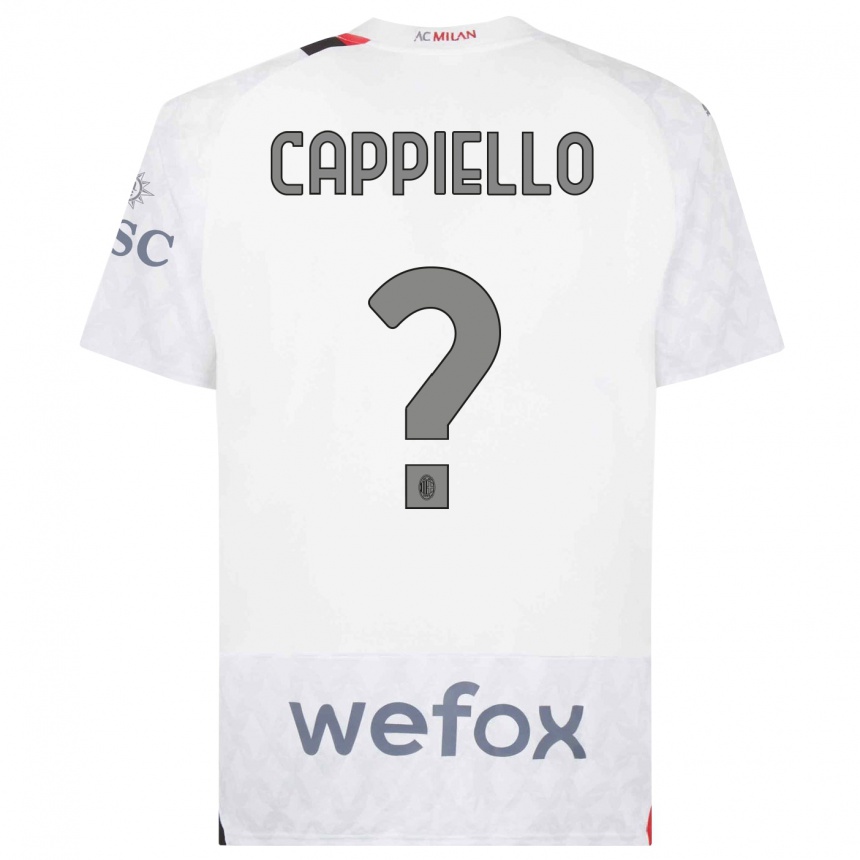 Niño Fútbol Camiseta Flavio Cappiello #0 Blanco 2ª Equipación 2023/24 México