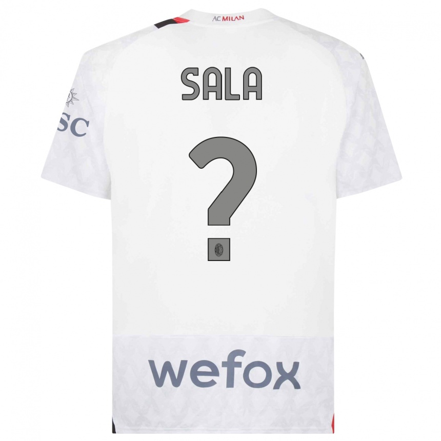 Niño Fútbol Camiseta Mattia Sala #0 Blanco 2ª Equipación 2023/24 México