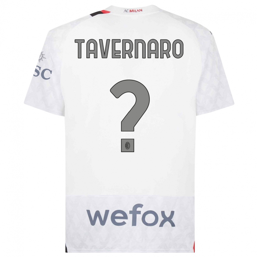 Niño Fútbol Camiseta Federico Tavernaro #0 Blanco 2ª Equipación 2023/24 México