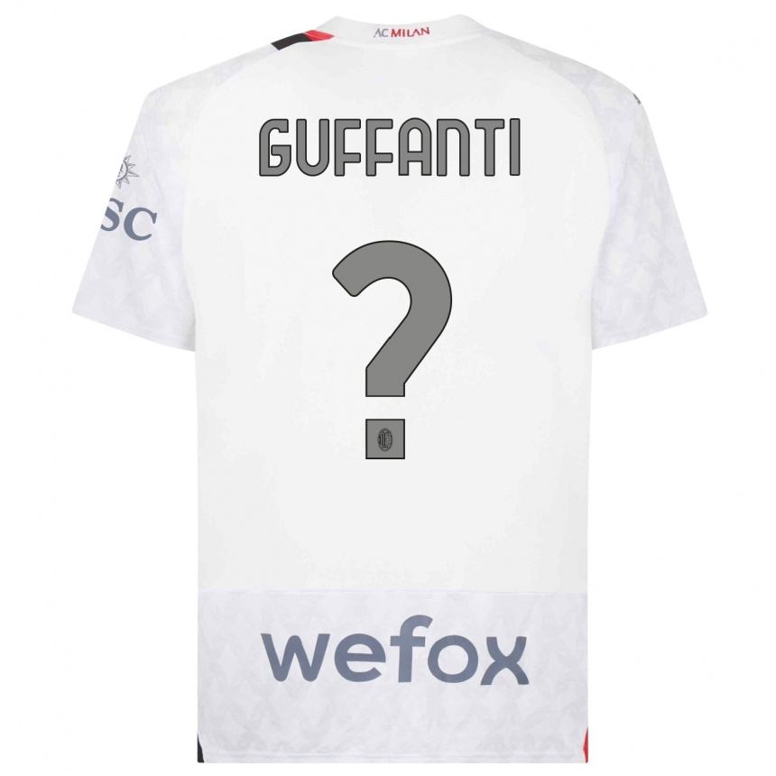 Niño Fútbol Camiseta Alessandro Guffanti #0 Blanco 2ª Equipación 2023/24 México