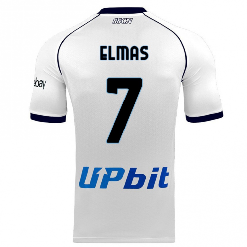 Niño Fútbol Camiseta Eljif Elmas #7 Blanco 2ª Equipación 2023/24 México