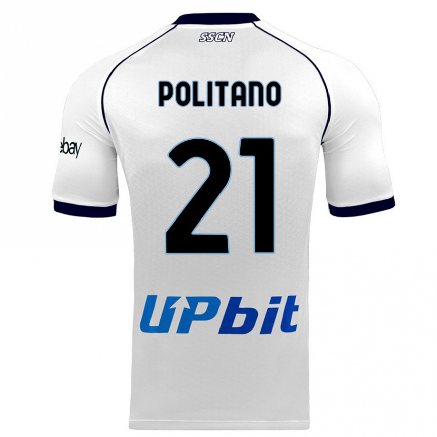 Niño Fútbol Camiseta Matteo Politano #21 Blanco 2ª Equipación 2023/24 México