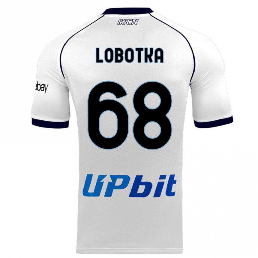 Niño Fútbol Camiseta Stanislav Lobotka #68 Blanco 2ª Equipación 2023/24 México