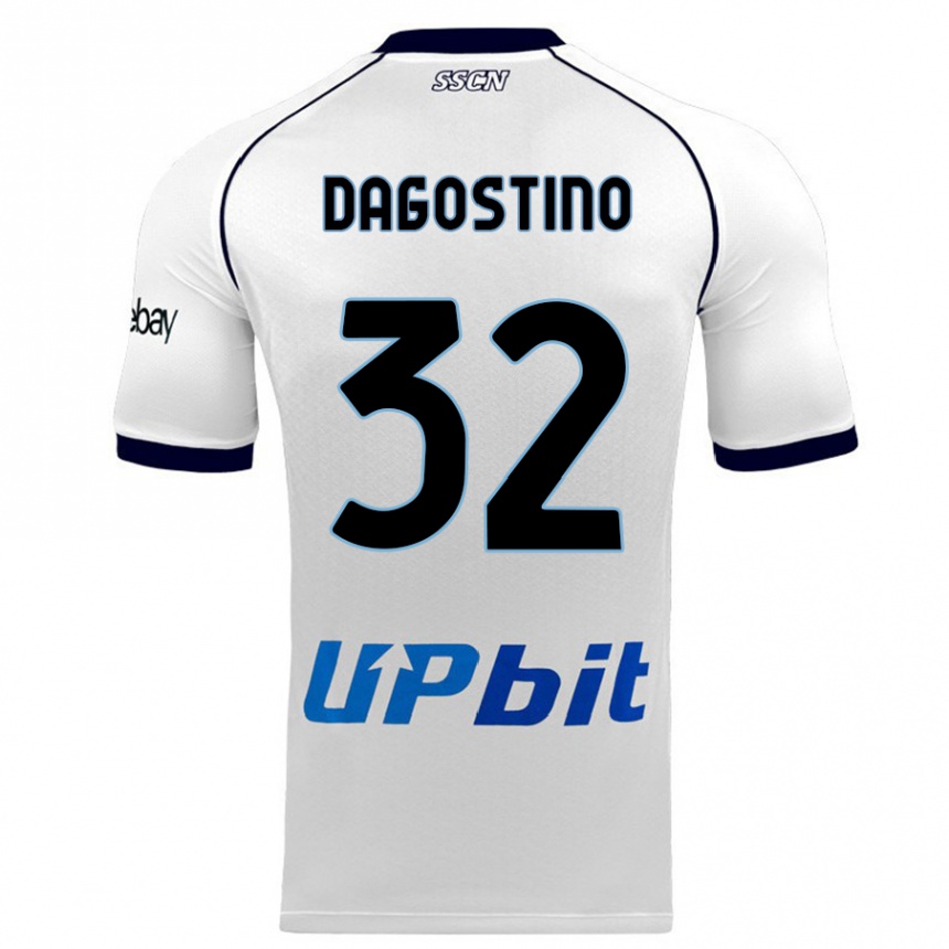 Niño Fútbol Camiseta Giuseppe Dagostino #32 Blanco 2ª Equipación 2023/24 México
