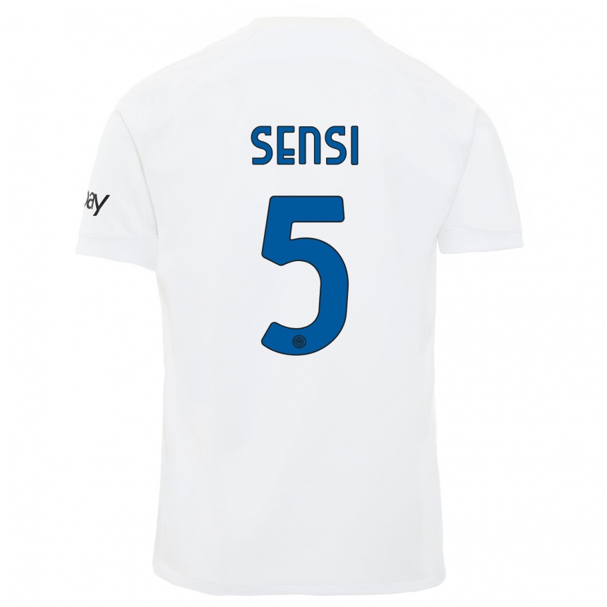 Niño Fútbol Camiseta Stefano Sensi #5 Blanco 2ª Equipación 2023/24 México