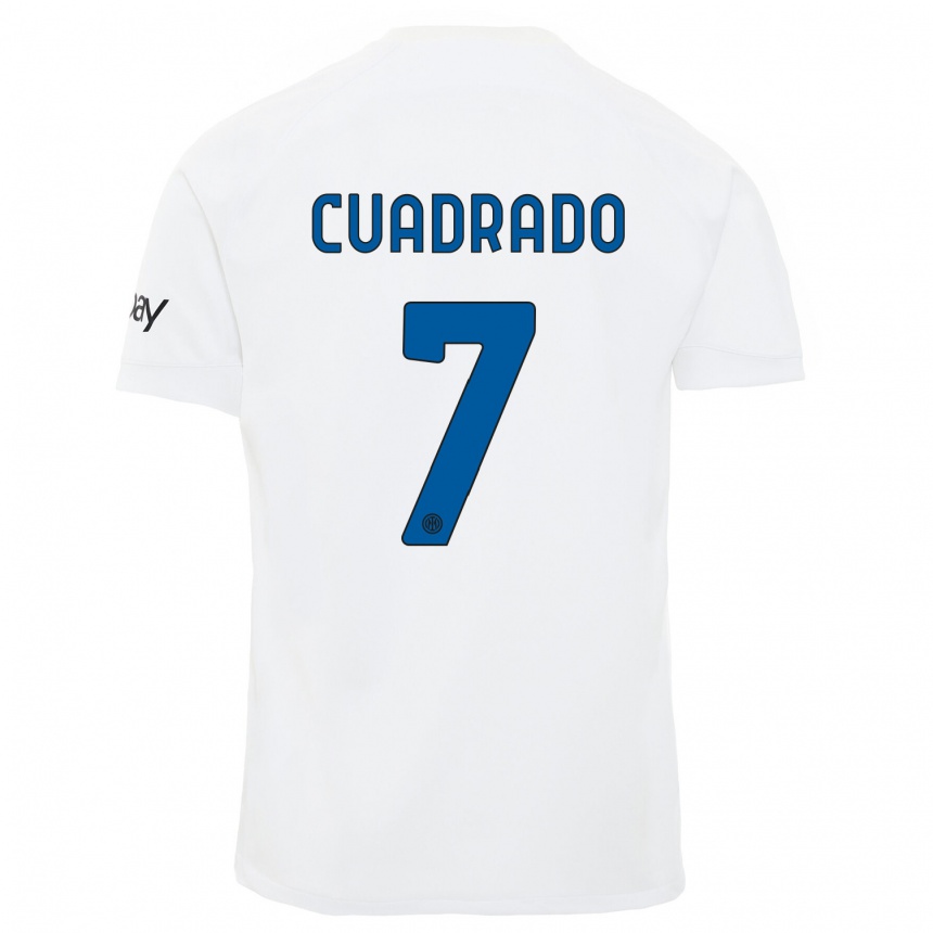 Niño Fútbol Camiseta Juan Cuadrado #7 Blanco 2ª Equipación 2023/24 México