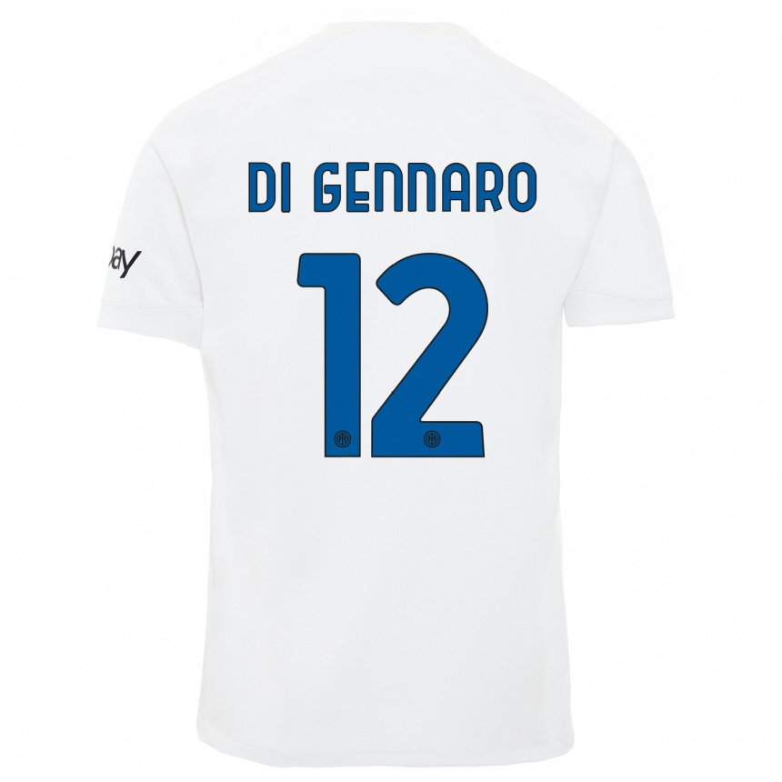 Niño Fútbol Camiseta Raffaele Di Gennaro #12 Blanco 2ª Equipación 2023/24 México