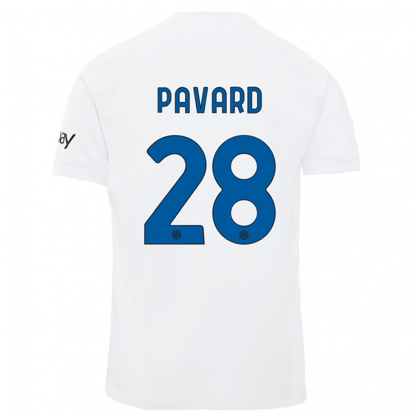 Niño Fútbol Camiseta Benjamin Pavard #28 Blanco 2ª Equipación 2023/24 México