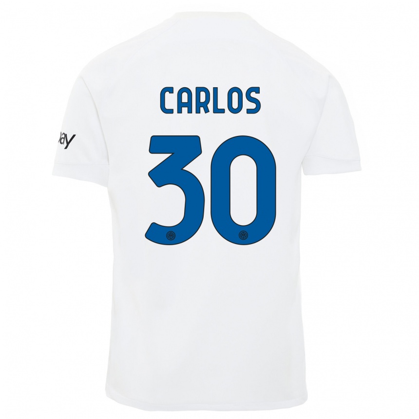 Niño Fútbol Camiseta Carlos Augusto #30 Blanco 2ª Equipación 2023/24 México