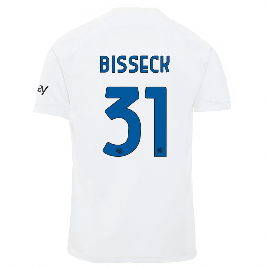 Niño Fútbol Camiseta Yann Bisseck #31 Blanco 2ª Equipación 2023/24 México