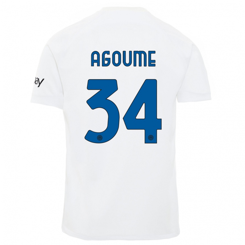 Niño Fútbol Camiseta Lucien Agoume #34 Blanco 2ª Equipación 2023/24 México