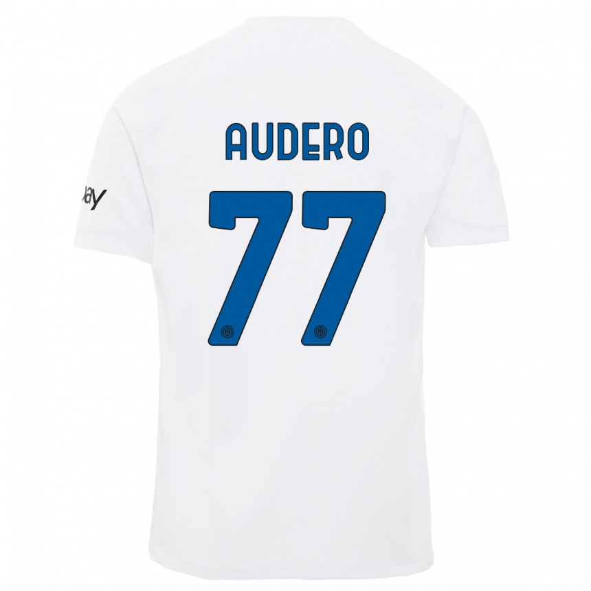 Niño Fútbol Camiseta Emil Audero #77 Blanco 2ª Equipación 2023/24 México