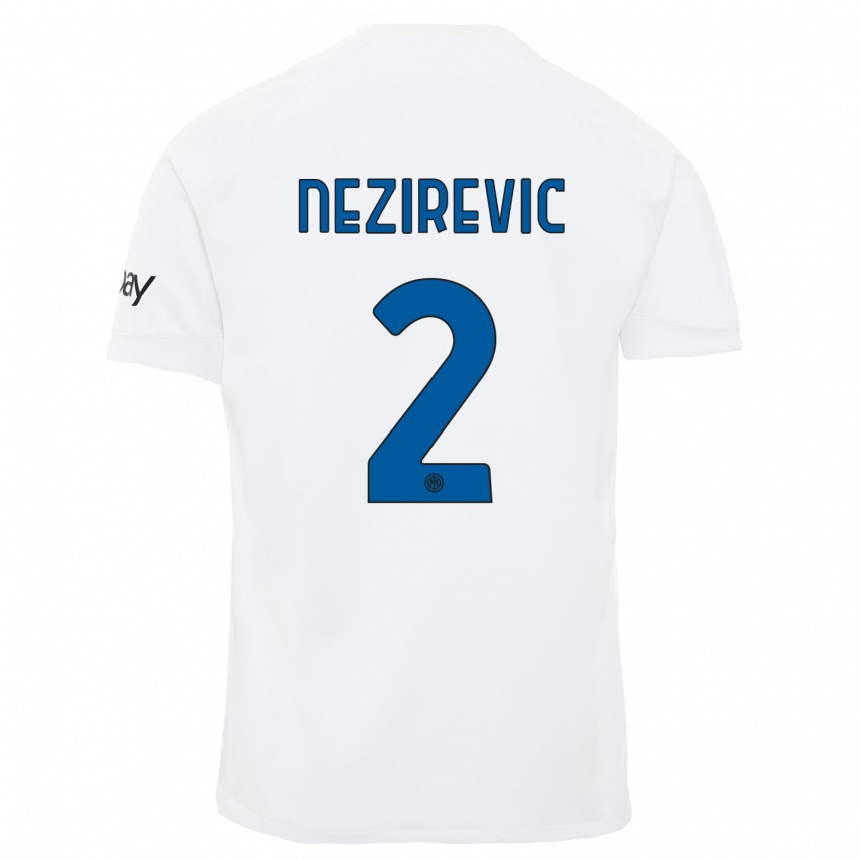 Niño Fútbol Camiseta Alem Nezirevic #2 Blanco 2ª Equipación 2023/24 México