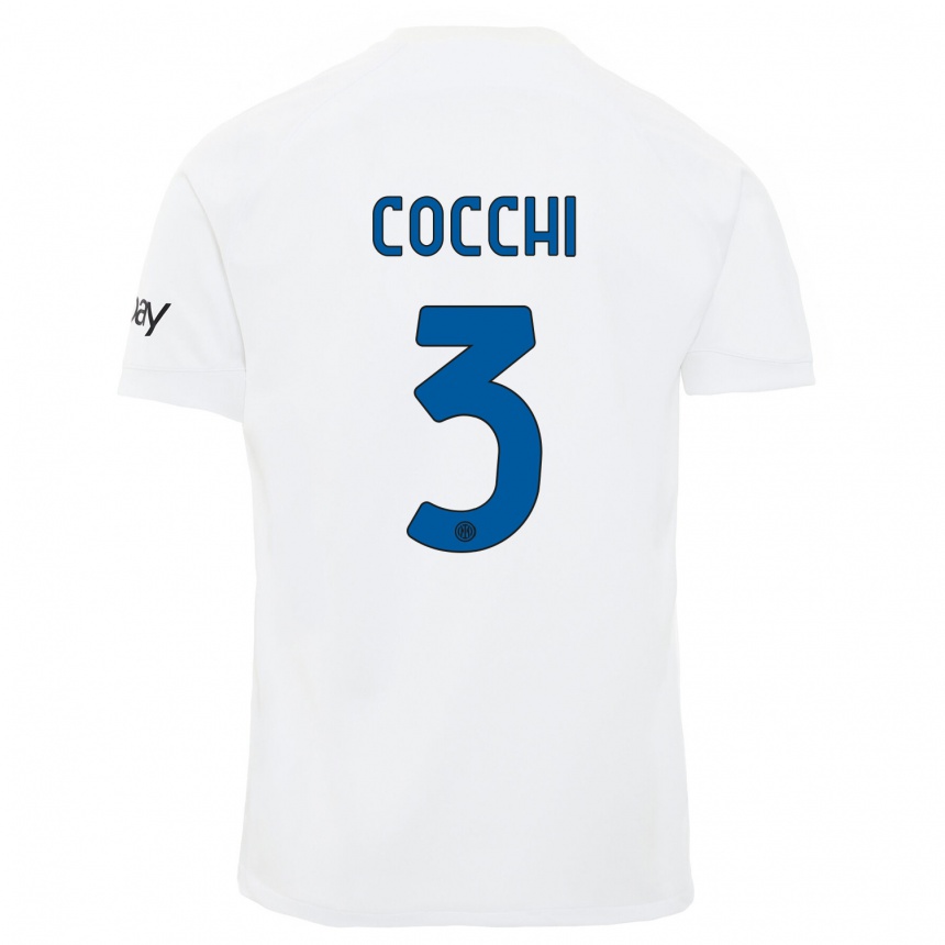 Niño Fútbol Camiseta Matteo Cocchi #3 Blanco 2ª Equipación 2023/24 México