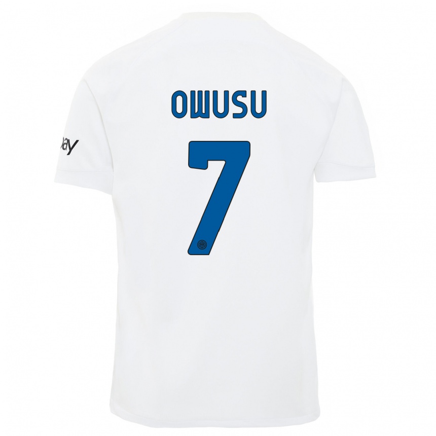 Niño Fútbol Camiseta Enoch Owusu #7 Blanco 2ª Equipación 2023/24 México