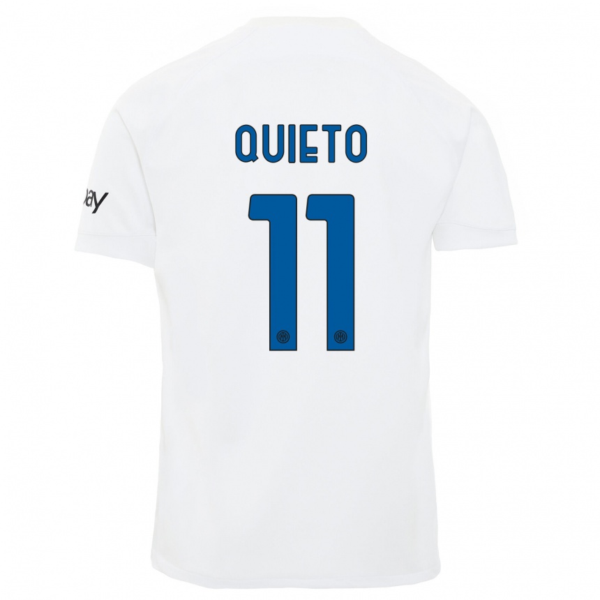 Niño Fútbol Camiseta Daniele Quieto #11 Blanco 2ª Equipación 2023/24 México