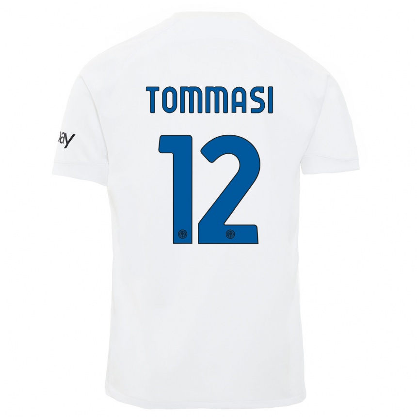 Niño Fútbol Camiseta Francesco Tommasi #12 Blanco 2ª Equipación 2023/24 México