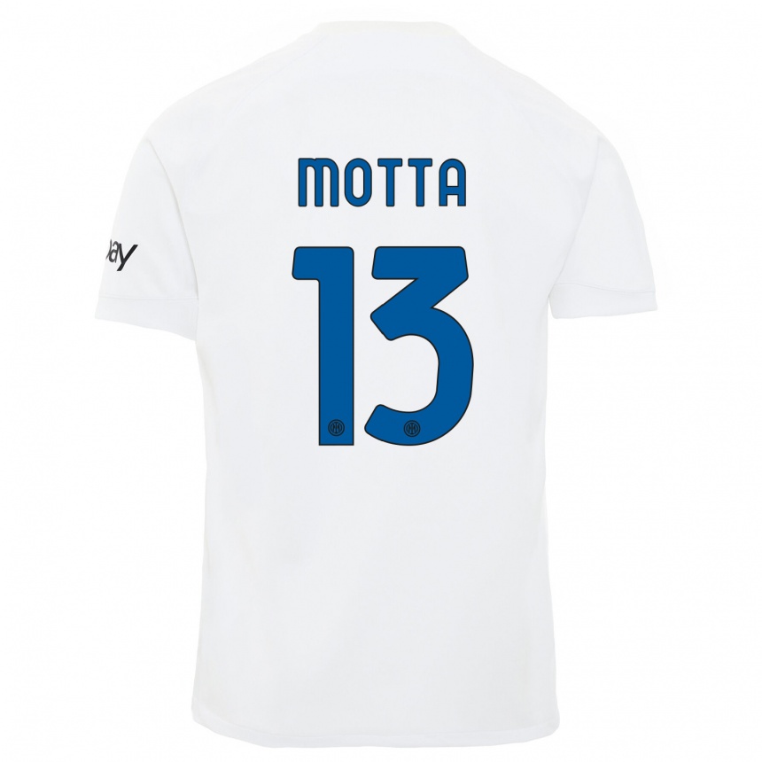 Niño Fútbol Camiseta Matteo Motta #13 Blanco 2ª Equipación 2023/24 México