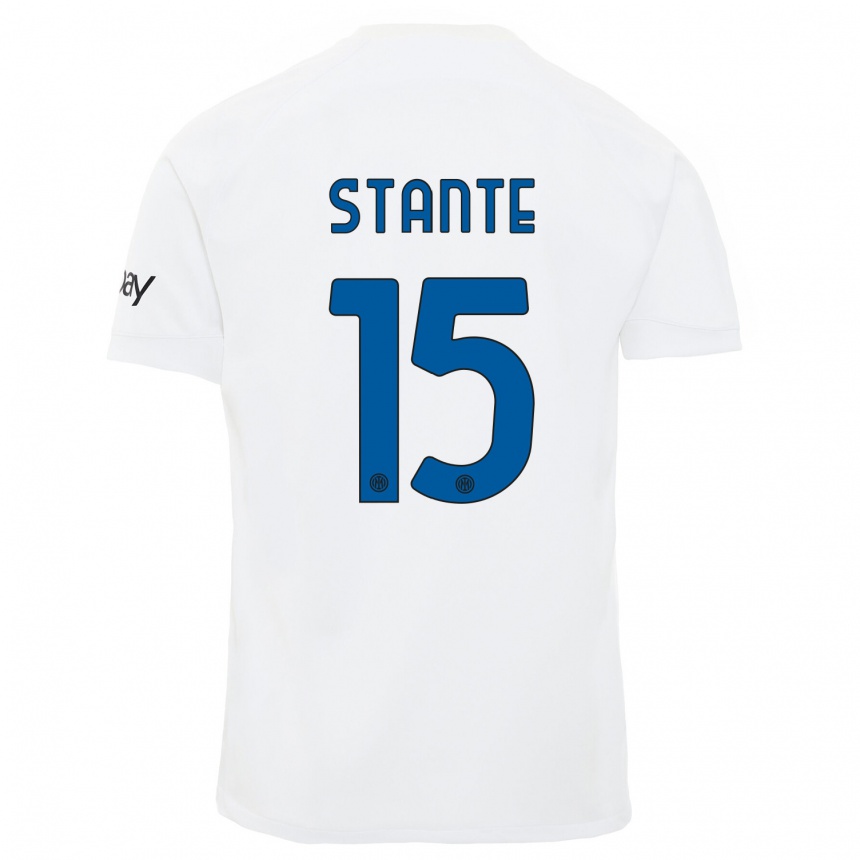 Niño Fútbol Camiseta Francesco Stante #15 Blanco 2ª Equipación 2023/24 México