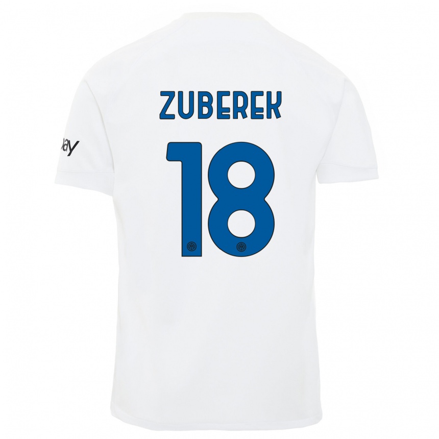 Niño Fútbol Camiseta Jan Zuberek #18 Blanco 2ª Equipación 2023/24 México