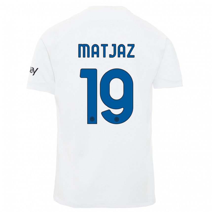 Niño Fútbol Camiseta Samo Matjaz #19 Blanco 2ª Equipación 2023/24 México