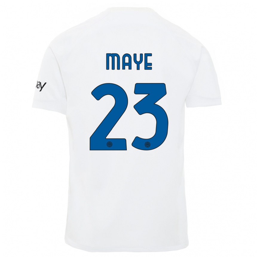 Niño Fútbol Camiseta Yvan Maye #23 Blanco 2ª Equipación 2023/24 México