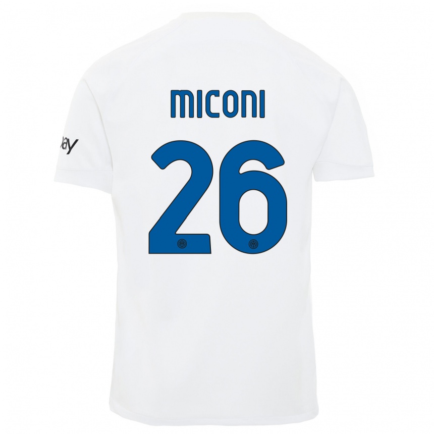 Niño Fútbol Camiseta Riccardo Miconi #26 Blanco 2ª Equipación 2023/24 México