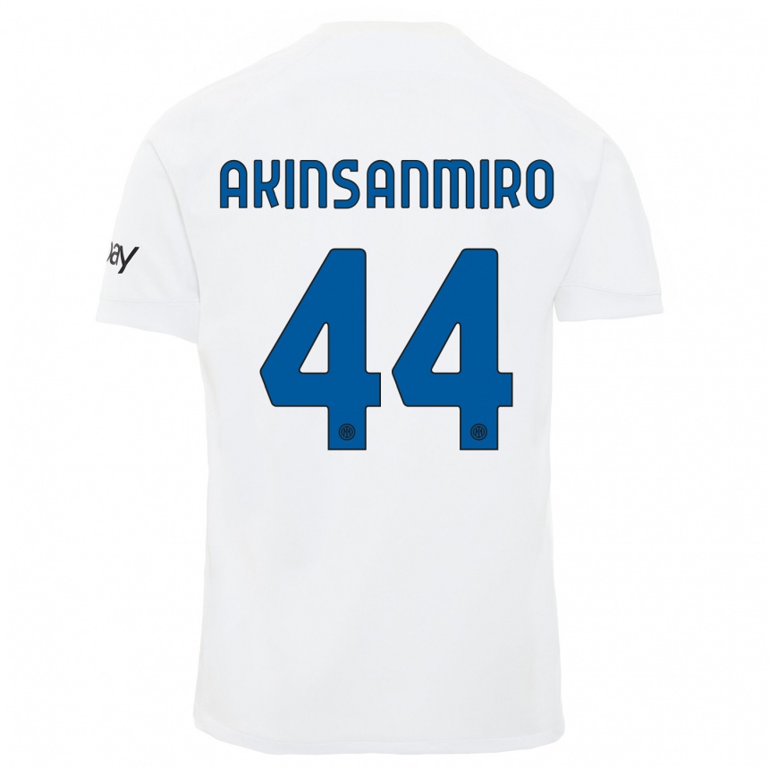 Niño Fútbol Camiseta Ebenezer Akinsanmiro #44 Blanco 2ª Equipación 2023/24 México