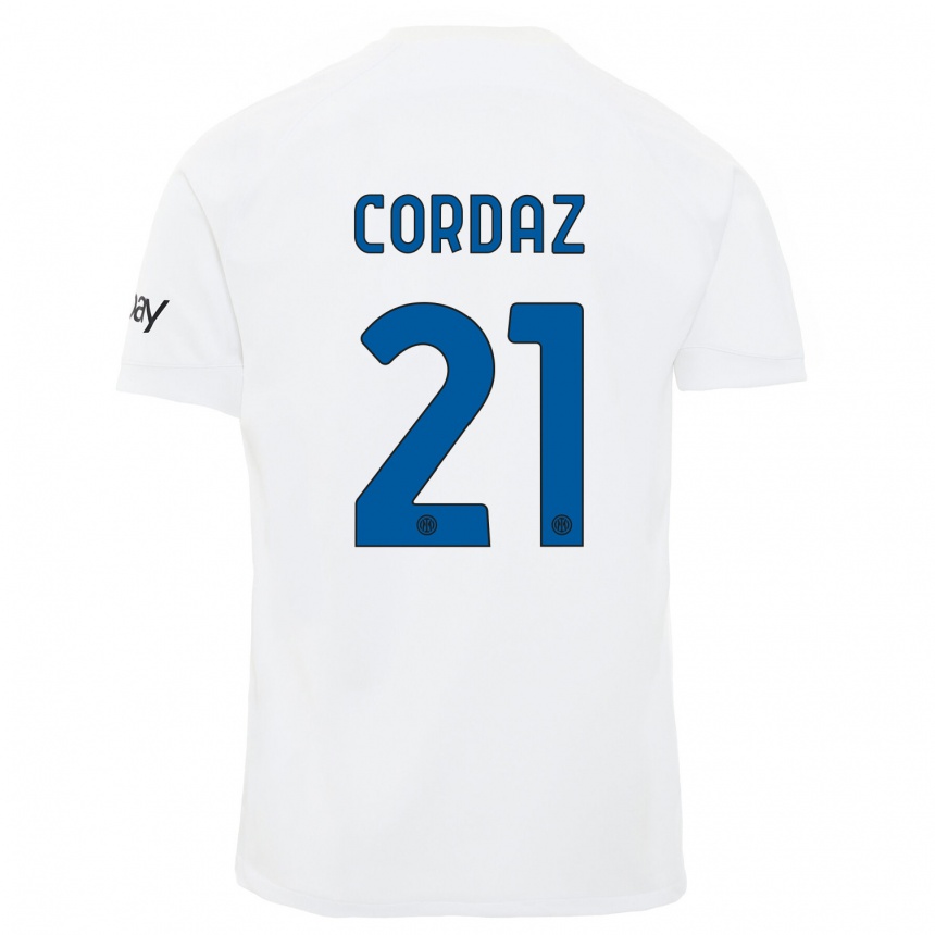 Niño Fútbol Camiseta Alex Cordaz #21 Blanco 2ª Equipación 2023/24 México