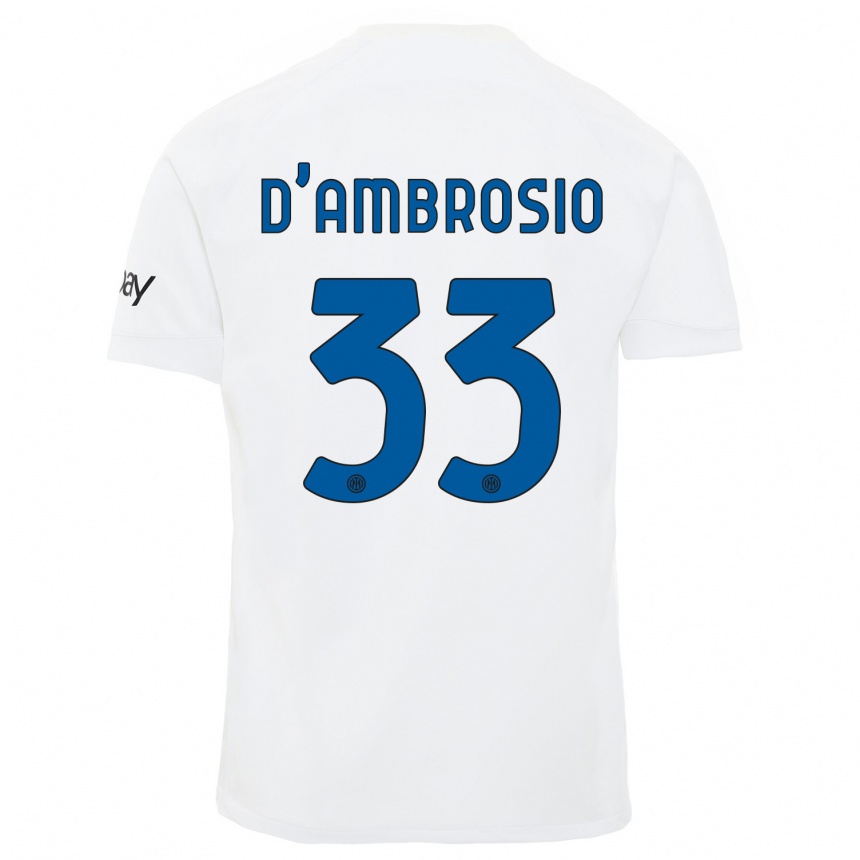 Niño Fútbol Camiseta Danilo D'ambrosio #33 Blanco 2ª Equipación 2023/24 México