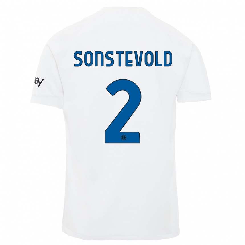 Niño Fútbol Camiseta Anja Sonstevold #2 Blanco 2ª Equipación 2023/24 México