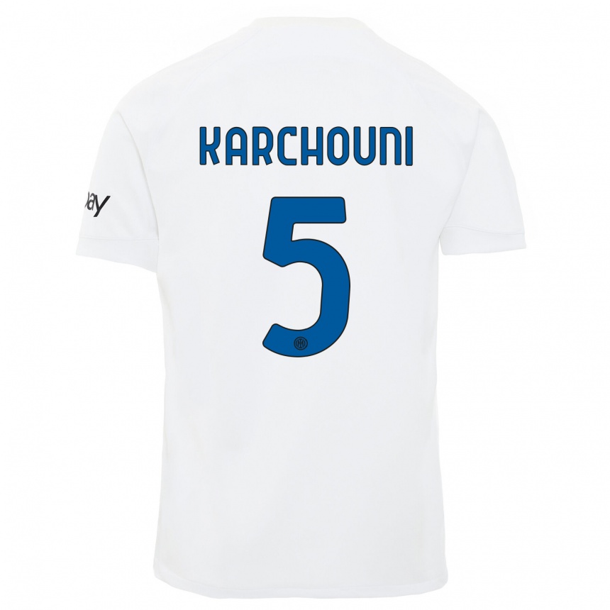 Niño Fútbol Camiseta Ghoutia Karchouni #5 Blanco 2ª Equipación 2023/24 México