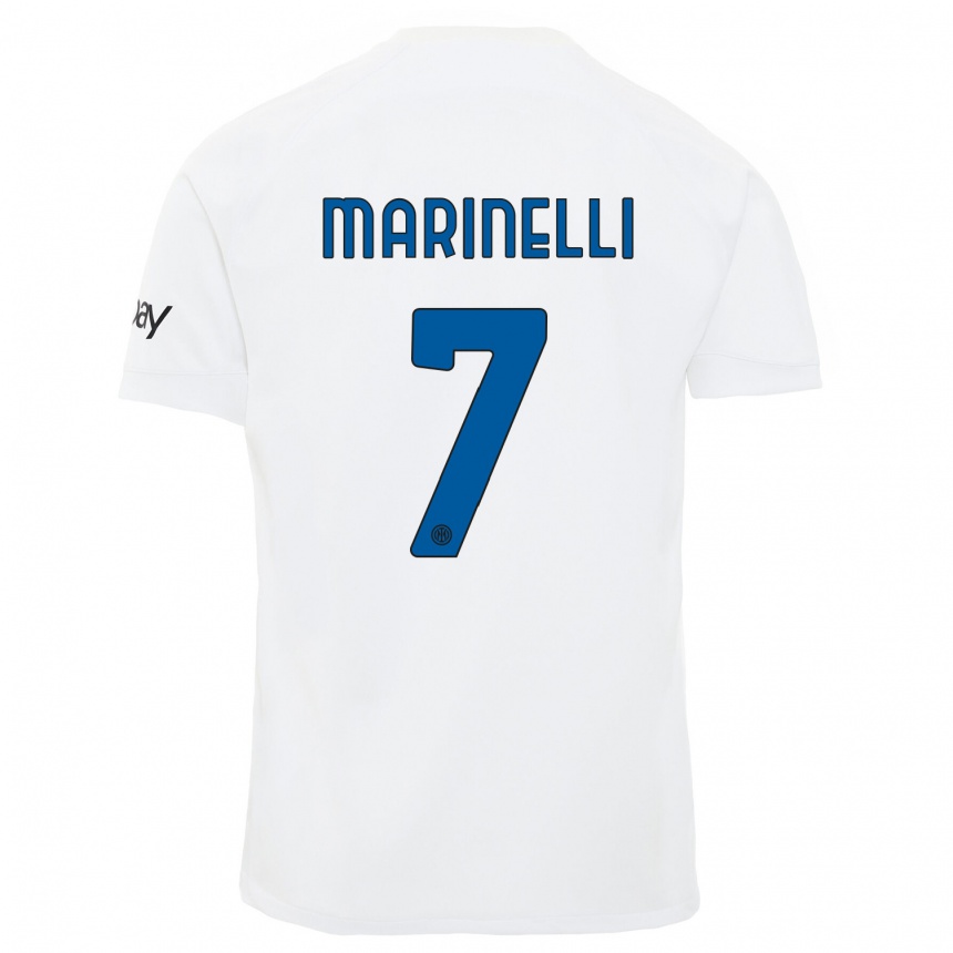 Niño Fútbol Camiseta Gloria Marinelli #7 Blanco 2ª Equipación 2023/24 México
