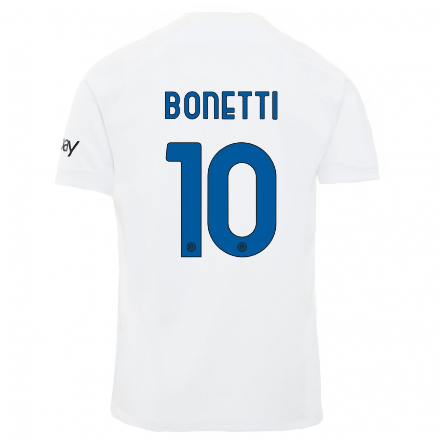 Niño Fútbol Camiseta Tatiana Bonetti #10 Blanco 2ª Equipación 2023/24 México